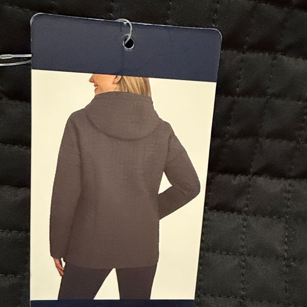 Lands' End Women's Quilted Puffer Jacket Black L NWT - Picture 2 of 6